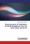 Development & Validation of Math Readiness Test for Secondary Students