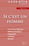 Fiche de lecture Si c'est un homme de Primo Levi (Analyse littéraire de référence et résumé complet)