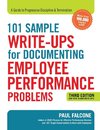 101 Sample Write-Ups for Documenting Employee Performance Pr