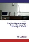 The Lived Experience of those who leave the Teaching of Nurses