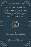 Genève, U: Morceaux Choisis de Romanciers Et de Critiques Fr