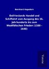 Ostfrieslands Handel und Schiffahrt vom Ausgang des 16. Jahrhunderts bis zum Westfälischen Frieden (1580 - 1648)