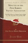 Association, P: Minutes of the Pine Barren Baptist Associati