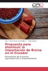 Propuesta para disminuir la importación de Bixina en el Ecuador