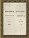 Procès-Verbaux of the Proceedings of the Committee June 16th-July 24th 1920