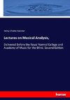 Lectures on Musical Analysis,
