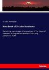 Note book of Sir John Northcote