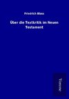 Über die Textkritik im Neuen Testament