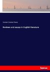 Reviews and essays in English literature