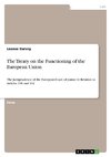 The Treaty on the Functioning of the European Union