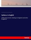 Syllabus in English
