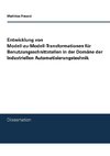 Entwicklung von Modell-zu-Modell-Transformationen für Benutzungsschnittstellen in der Domäne der Industriellen Automatisierungstechnik