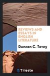 Reviews and Essays in English Literature