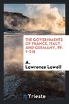 The Governments of France, Italy, and Germany, pp. 1-216