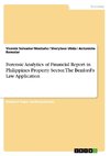 Forensic Analytics of Financial Report in Philippines Property Sector. The Benford's Law Application