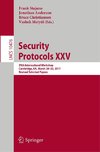 Security Protocols XXV