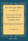 Library, N: Catalogue of the New York State Library, 1882