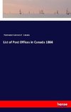 List of Post Offices in Canada 1866