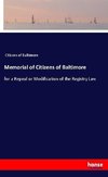 Memorial of Citizens of Baltimore