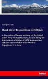 Check List of Preparations and Objects