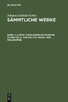 3 Abth. Populärphilosophische Schriften, II. Zur Politik, Moral und Philosophie