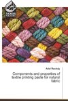 Components and properties of textile printing paste for natural fabric
