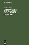 Vom Wesen deutscher Denker