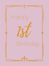 Happy 1st Birthday Guest Book (Hardcover)