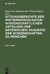 Sitzungsberichte der Mathematisch-Naturwissenschaftlichen Abteilung der Bayerischen Akademie der Wissenschaften zu München. Heft 3/1929