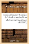 Essai sur les eaux thermales de Saint-Laurent-les-Bains et observations pratiques