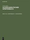 Althochdeutsches Wörterbuch, Band 1, Teil 2, Wortfamilien M - Z. Einzeleinträge