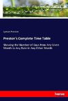 Preston's Complete Time Table