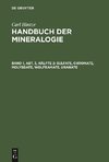 Handbuch der Mineralogie, Band 1, Abt. 3,  Hälfte 2, Sulfate, Chromate, Molybdate, Wolframate, Uranate