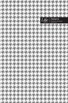 Checkered II Pattern Composition Notebook, Stylish Portable Write-In Journal, 144 Sheet (A5) Gray Cover