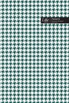 Checkered II Pattern Composition Notebook, Stylish Portable Write-In Journal (A5), 144 Sheets Olive Cover