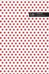 Dots Pattern Composition Notebook, Dotted Lines, Wide Ruled Medium Size 6 x 9 Inch (A5), 144 Sheets Red Cover