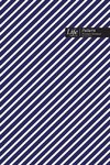 Striped Pattern Composition Notebook, Dotted Lines, Wide Ruled Medium Size 6 x 9 Inch (A5), 144 Sheets Blue Cover