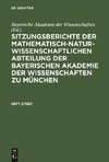 Sitzungsberichte der Mathematisch-Naturwissenschaftlichen Abteilung der Bayerischen Akademie der Wissenschaften zu München, Heft 2/1927