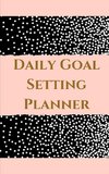 Daily Goal Setting Planner - Planning My Day -Pink Gold Black White Polka Dot Cover