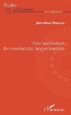 Pour une histoire du munukutuba, langue bantoue