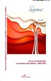 Dix ans de recherches en formation des adultes : 2003-2013