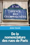 De la nomenclature des rues de Paris