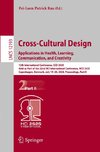 Cross-Cultural Design. Applications in Health, Learning, Communication, and Creativity