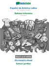 BABADADA black-and-white, Español de América Latina - Bahasa Indonesia, diccionario visual - kamus gambar