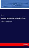 Index to Mister Muir's Sanskrit Texts