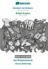 BABADADA black-and-white, Deutsch mit Artikeln - British English, das Bildwörterbuch - visual dictionary