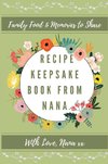 Recipe Keepsake Book From Nana