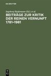 Beiträge zur Kritik der reinen Vernunft 1781-1981