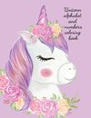 Unicorn alphabet and numbers coloring book