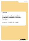 Determinants of Successful Loan Repayment Performance in Project Financing